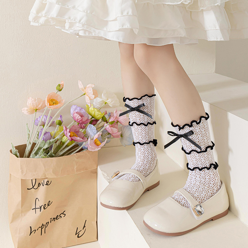 ロリータ風プリンセスガールズソックス 夏 キッズ フィッシン - Fishing Socks のレビューと価格