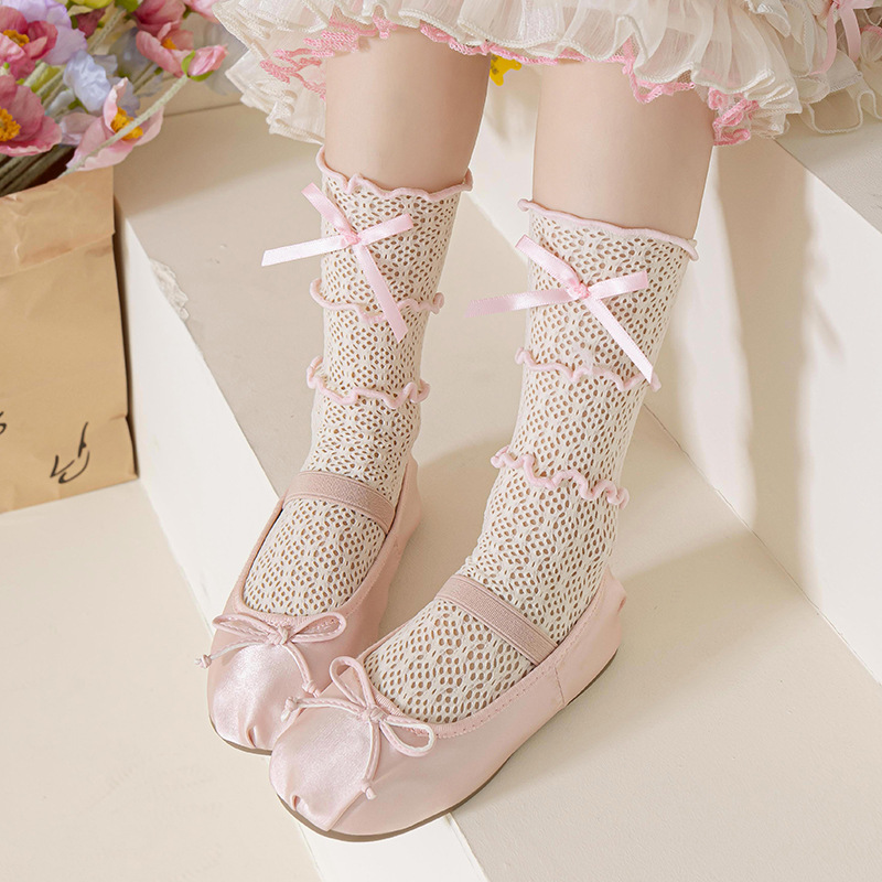ロリータ風プリンセスガールズソックス 夏 キッズ フィッシン - Fishing Socks のレビューと価格